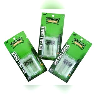 3 Pack Primos Box Call Chalk with Case for Turkey‎ Box Call and Push Pin Calls
